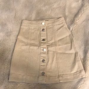 Tan buttoned down skirt